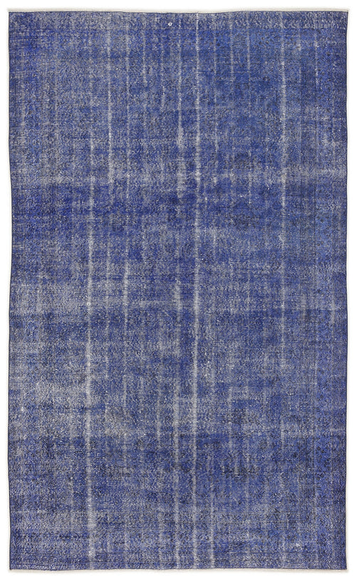 Atina Blue Vintage Wool Handmade Area Rug 6'1" x 10'0"