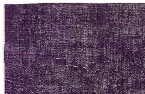 Atina Purple Vintage Wool Handmade Area Rug 5'5" x 9'3"