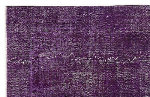 Atina Purple Vintage Wool Handmade Area Rug 5'9" x 9'1"
