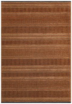 Modern Area Rug - Orange Machine Made Rug with Cotton Yarn for Living Room
