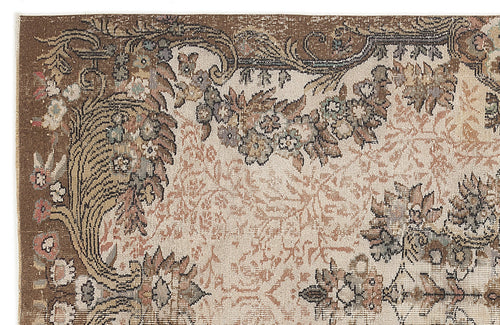 Atina Brown Classic Wool Handmade Area Rug 5'11" x 8'8"
