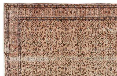 Atina Orange Vintage Wool Handmade Area Rug 4'8" x 8'2"