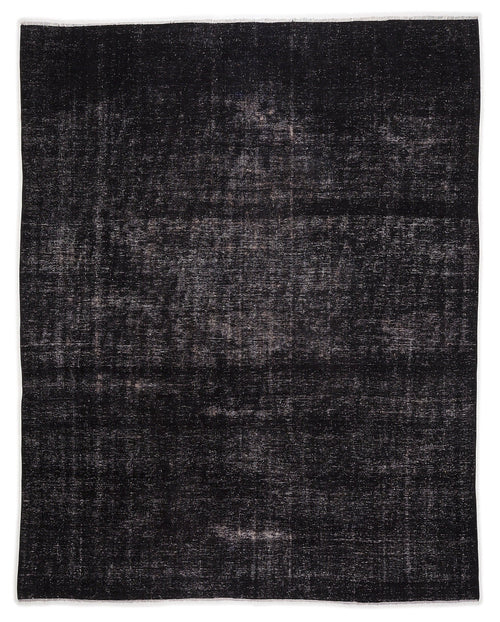 Epir Black Vintage Wool Handmade Area Rug 9'1" x 11'4"