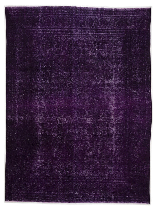 Epir Purple Vintage Wool Handmade Area Rug 9'0" x 12'6"
