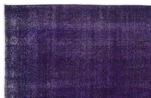Atina Purple Vintage Wool Handmade Area Rug 6'4" x 9'3"