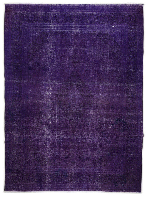 Epir Purple Vintage Wool Handmade Area Rug 9'8" x 12'10"