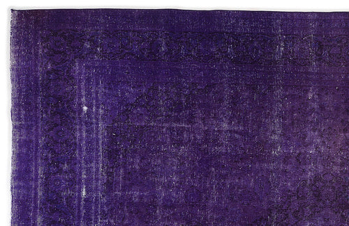 Epir Purple Vintage Wool Handmade Area Rug 9'8" x 12'10"
