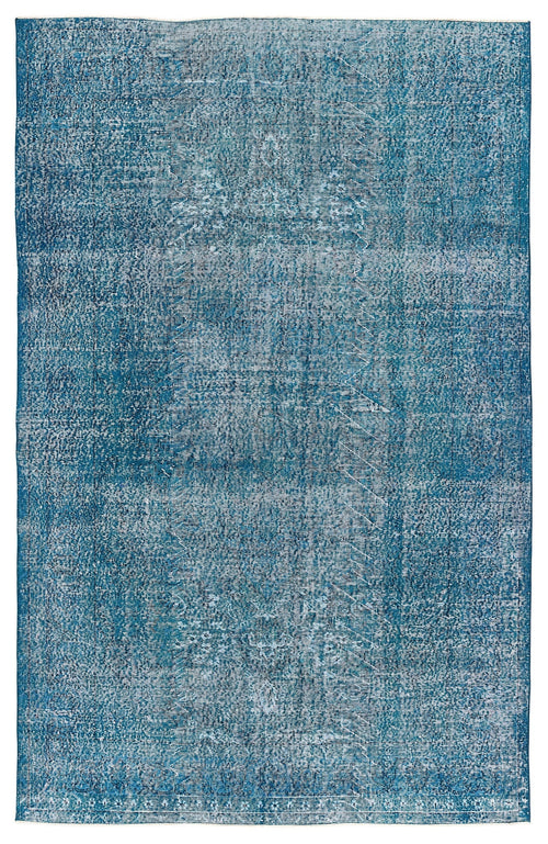 Atina Turquoise Vintage Wool Handmade Area Rug 5'11" x 9'3"
