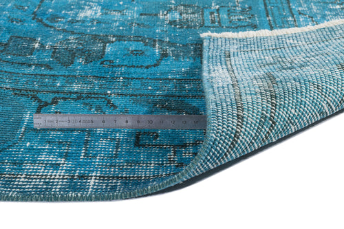 Atina Turquoise Vintage Wool Handmade Area Rug 5'7" x 8'10"