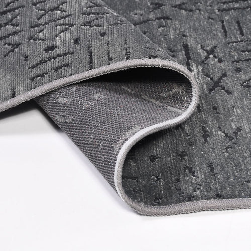 Geometric Cotton Rug – Natural Latex Rug With Non Slip Backing, 7 mm Pile