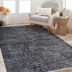 Geometric Cotton Rug – Natural Latex Rug With Non Slip Backing, 7 mm Pile