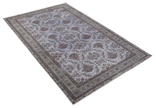 Atina Grey Vintage Wool Handmade Area Rug 5'10" x 9'3"