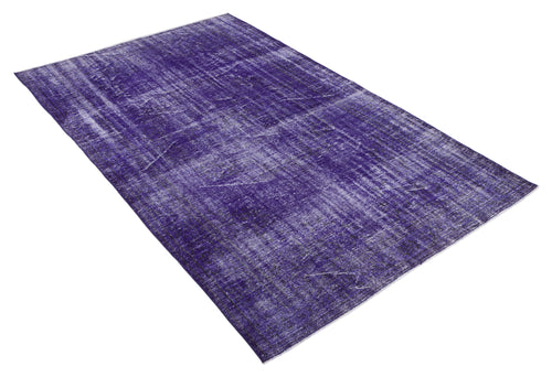 Atina Purple Vintage Wool Handmade Area Rug 5'10" x 9'11"