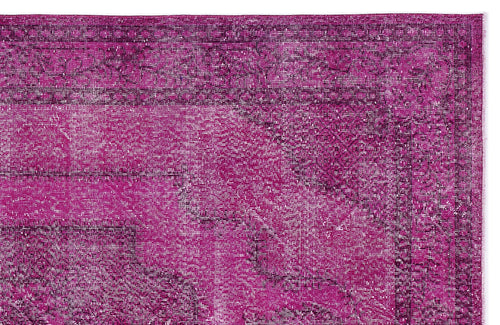 Atina Pink Vintage Wool Handmade Area Rug 5'10" x 9'1"