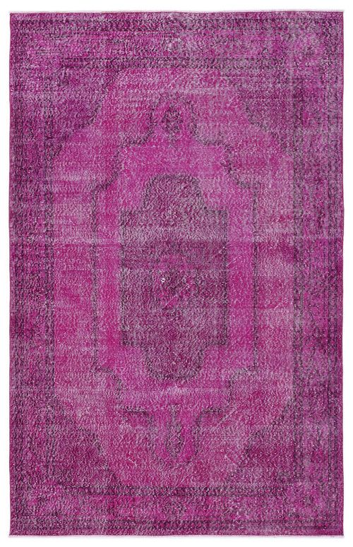 Atina Pink Vintage Wool Handmade Area Rug 5'10" x 9'1"