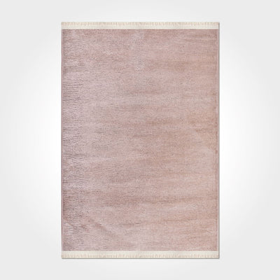 Natural Latex Area Rug - Light Brown Cotton 7 mm Pile Modern Jacquard Woven