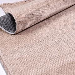 Natural Latex Area Rug - Light Brown Cotton 7 mm Pile Modern Jacquard Woven
