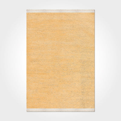 Natural Latex Area Rug – Modern Yellow Cotton Rug with Non Slip 7mm Pile