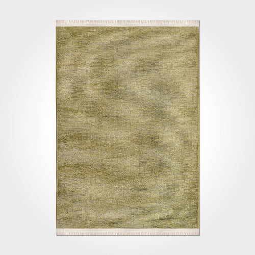 Natural Latex Area Rug - Modern Cotton 7mm Pile Non Slip Green Floor Mat