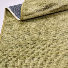 Natural Latex Area Rug - Modern Cotton 7mm Pile Non Slip Green Floor Mat