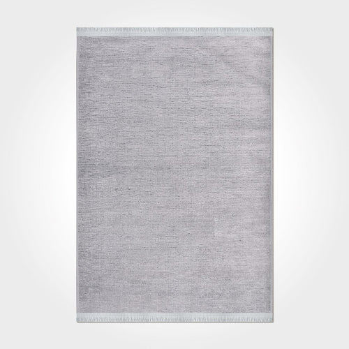 Natural Latex Area Rug - Modern Cotton Grey 7 mm Pile Non Slip Carpet