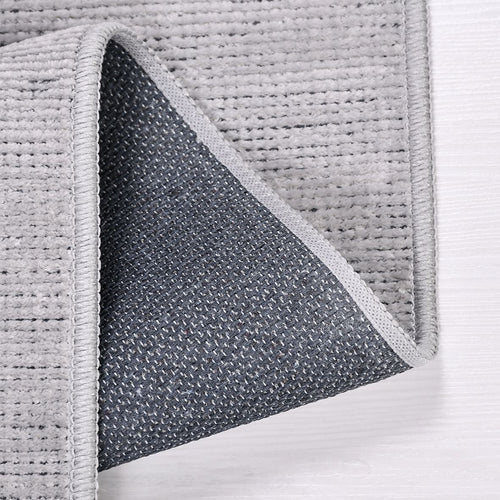 Natural Latex Area Rug - Modern Cotton Grey 7 mm Pile Non Slip Carpet