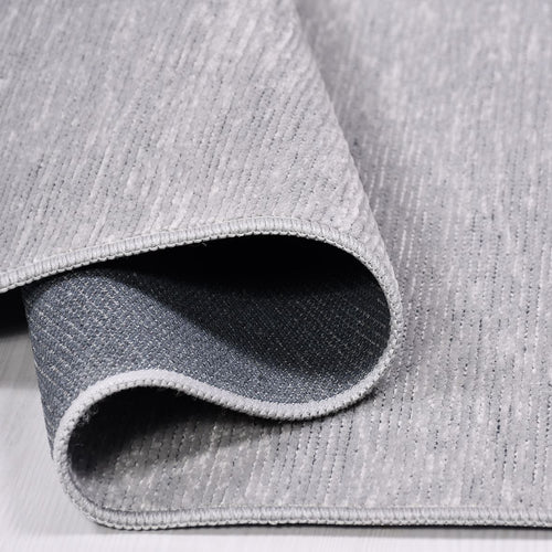 Natural Latex Area Rug - Modern Cotton Grey 7 mm Pile Non Slip Carpet