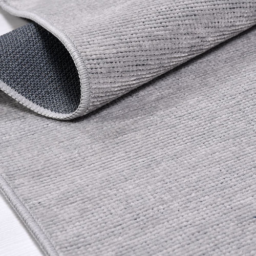 Natural Latex Area Rug - Modern Cotton Grey 7 mm Pile Non Slip Carpet