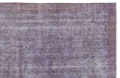 Atina Purple Vintage Wool Handmade Area Rug 4'11" x 8'4"