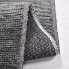 Natural Latex Area Rug – Anthracite Cotton, 7 mm Pile | Non Slip Durable Floor Covering