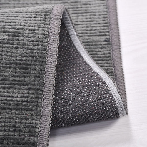 Natural Latex Area Rug – Anthracite Cotton, 7 mm Pile | Non Slip Durable Floor Covering