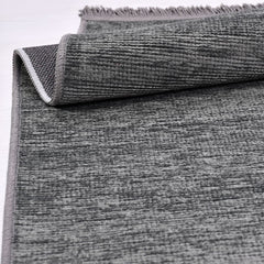 Natural Latex Area Rug – Anthracite Cotton, 7 mm Pile | Non Slip Durable Floor Covering