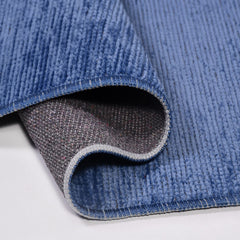 Natural Latex Area Rug – Navy Blue Cotton Blend | 7 mm Pile | Non Slip Jacquard Woven