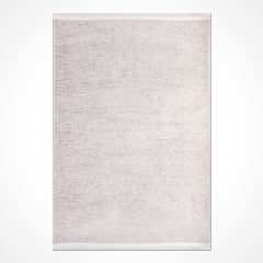 Natural Latex Area Rug - Modern Cotton 7mm Pile Cream Color Rug with Non Slip Backing