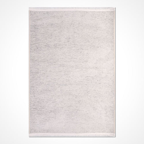 Natural Latex Area Rug - Modern Cotton 7mm Pile Cream Color Rug with Non Slip Backing