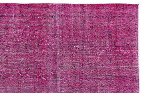 Atina Pink Vintage Wool Handmade Area Rug 5'4" x 8'1"