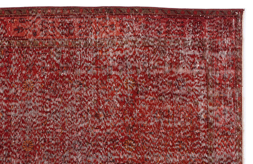 Atina Red Vintage Wool Handmade Area Rug 6'0" x 10'11"