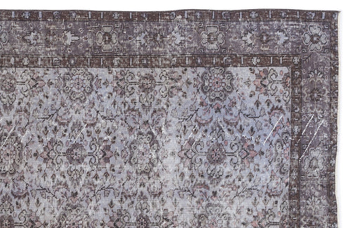 Atina Blue Vintage Wool Handmade Area Rug 5'10" x 9'9"