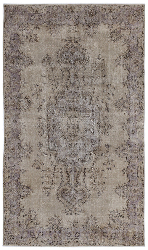 Atina Beige Vintage Wool Handmade Area Rug 6'0" x 9'5"