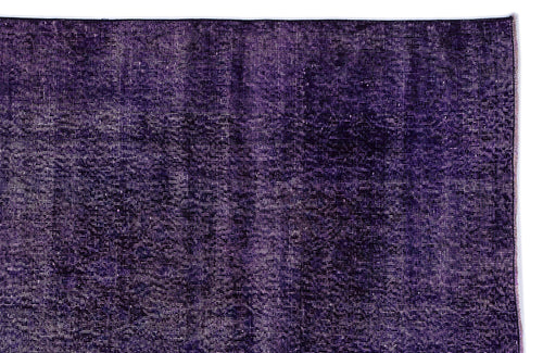 Atina Purple Vintage Wool Handmade Area Rug 6'9" x 9'11"