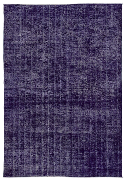 Atina Purple Vintage Wool Handmade Area Rug 6'7" x 9'3"