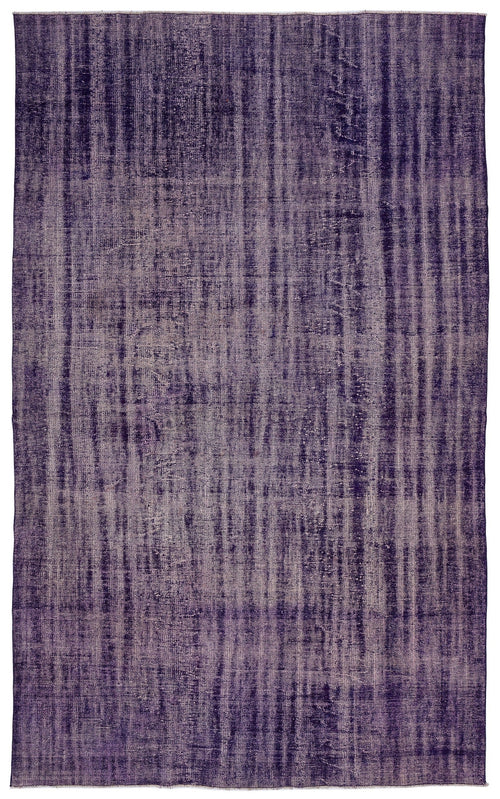 Atina Purple Vintage Wool Handmade Area Rug 7'10" x 12'4"