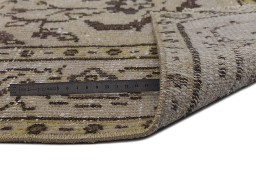 Atina Brown Vintage Wool Handmade Area Rug 5'5" x 9'0"