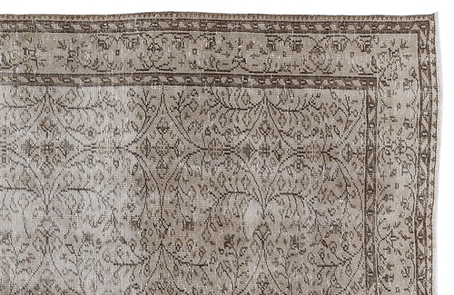 Atina 8415 Beige Vintage Wool Handmade Area Rug 5'10" x 9'2"