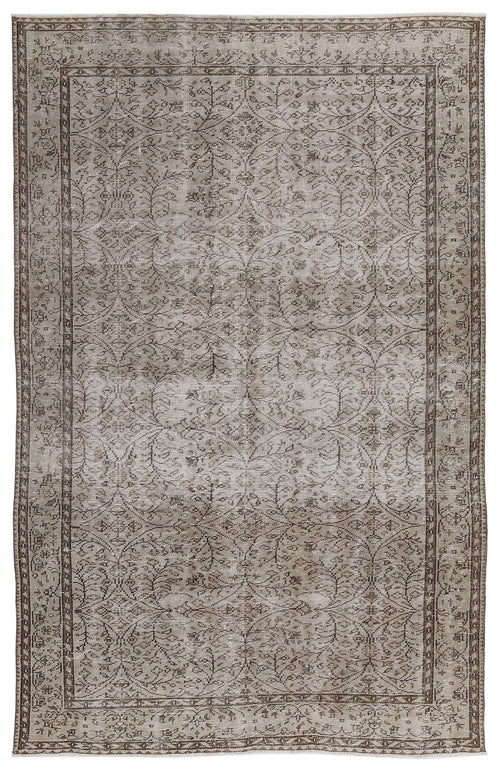 Atina 8415 Beige Vintage Wool Handmade Area Rug 5'10" x 9'2"