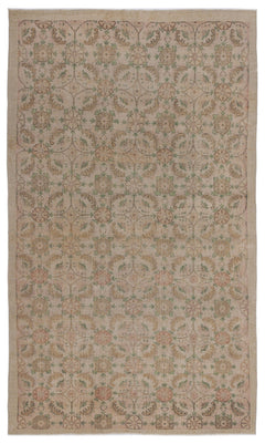 Atina Cream Classic Wool Handmade Area Rug 5'10" x 9'2"