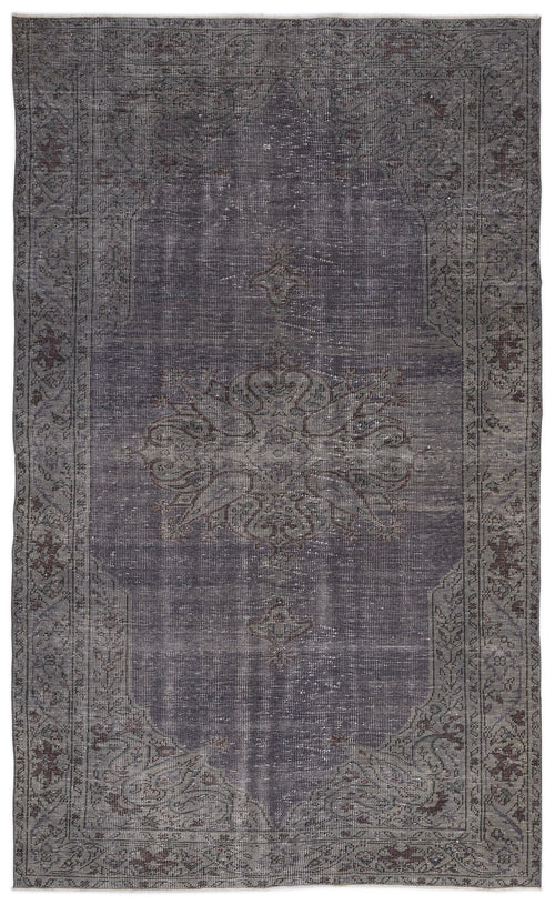 Atina Grey Vintage Wool Handmade Area Rug 6'3" x 10'0"