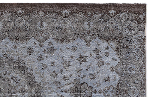 Atina Blue Vintage Wool Handmade Area Rug 5'5" x 9'1"