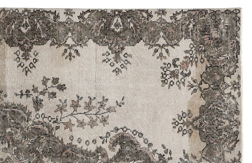 Atina Brown Classic Wool Handmade Area Rug 6'0" x 9'0"