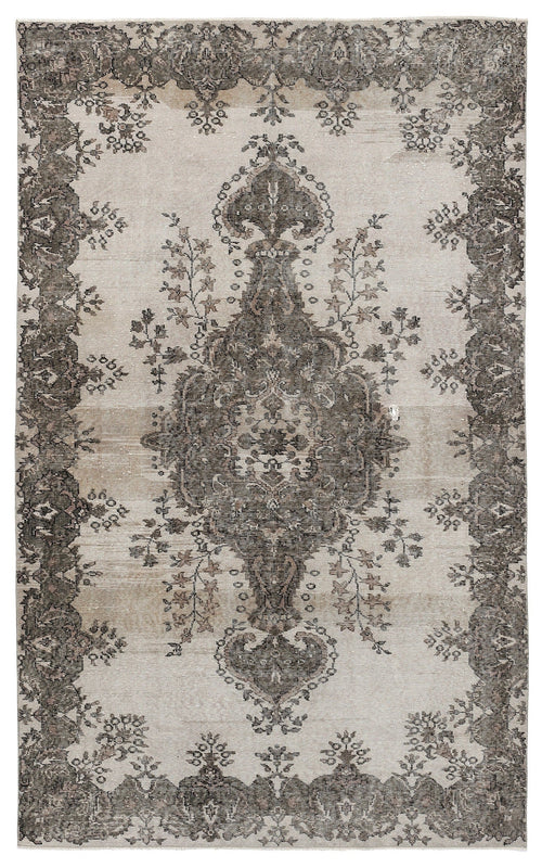 Atina Brown Classic Wool Handmade Area Rug 6'0" x 9'0"